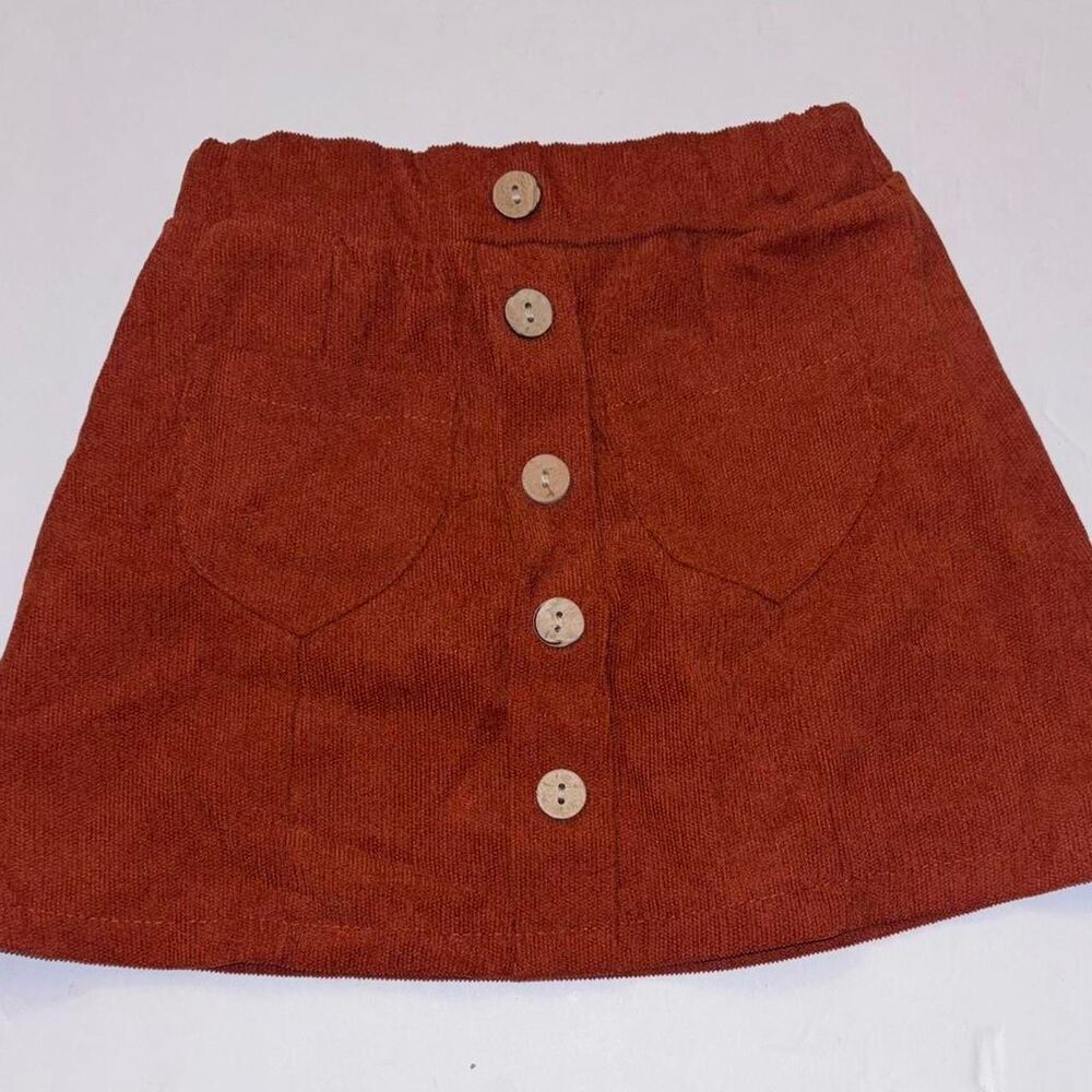 No-brand Toddler Orange and Brown Skirt Size Small